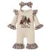 Loalirando Baby Girl Boy Christmas Romper Jumpsuit Overall Newborn Toddler Xmas Outfit Clothing One Piece My First Christmas 9-12 Months Beige 83 - Tree
