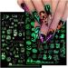 Halloween Nail Art Stickers Glow in The Dark Nail Decals 3D Self-Adhesive Fluorescent Nail Stickers Skull Spider Witch Ghost Pumpkin Bat Snake Nail Design for Women and Girls DIY Acrylic Nail - Buy Online on SooperMarket.com