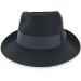 Belfry Gangster 100% Wool Crushable Dress Fedora in Black Grey Navy Brown Pecan - Large Black - Buy Online on SooperMarket.com