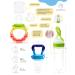 Gedebey Baby Fruit Pacifier Feeder - 3 Pack | Silicone Teethers & Feeding Spoon Set for Infants | Colorful Baby Food Forage Feeder - Buy Online on SooperMarket.com