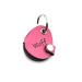 Copter farm dog brand bag for dogs on the collar |With engraving push button |Art leather real leather |Dog brand |Gravated individually on both sides (pink oval) pink oval
