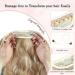 Invisible Wire Hair Extensions Clip in Natural Wavy Synthetic Hair - 20inch Pearl Platinum Blonde - Buy Online on SooperMarket.com