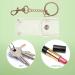 2Pcs PVC Pouch Keychain - Transparent Lipstick Holder with Golden Key Rings | Fashionable Key Chain Organizer - International Shipping Available - Buy Online on SooperMarket.com