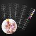 heemeei 120 Pcs Round False Nail Display Tips  Clear Nail Art Color Display Chart Nail Swatch Sticks with Adhesive Sticker for Nail Training Practicing Color Displaying