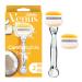 Gillette Venus Store Comfortglide with Olay Coconut Womens Razor Handle + Blade Refills, Silver, 2 Count Handle + 2 Refills (Coconut)