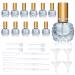 Yu feng set with 12.10 ml portable refillable transparent glass spray bottles cosmetics caterers spray bottle container for trips parties must-up tool gold 4