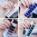 Self-Adhesive Nail Film - 14 Glitter Gradient Sheets (196 PCs) | Nail Art Stickers Manicure Set with Nail Files & Rubber Shaver for DIY Decoration - Buy Online on SooperMarket.com