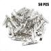 LEEFONE 80mm Iron French Barrette Hair Clips - 50 PCS, Silver Tone | DIY Hair Clip Craft Bows - Buy Online on SooperMarket.com