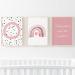 Pompom Prints Set of 3 Girls Bedroom Prints Rainbow Nursery Prints Scandi Boho Style Nursery Decor Playroom Prints Picture Frames not Included (A4 O) A4 O