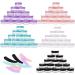 100 Count 10 gram Small Round Sample Containers with lids Cosmetic Jars Plastic Jars Makeup Containers Lip Scrub Containers Leak Proof and 10Pcs Mask Spatula for Beauty Products 10g Multi color