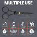 WAJEES Beard Scissors Set for Men - Mustache Scissors with Comb in Carry Pouch | Men's Facial Hair Grooming Kit - Buy Online on SooperMarket.com