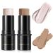 Highlighter Makeup Contour Stick Highlighter Contour Bronzer Wand Face Brightens Contour Stick for Long-Lasting & Waterproof. Face Make-up & Body Contour Highlight Makeup Daily Wear (1#+9#) 1#+9# 29.00 g (Pack of 1)