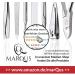 Marqus 7-Piece Manicure Set for Men & Women - Solingen Quality Patented Glass Files Real Leather Etui - Blue - Buy Online on SooperMarket.com
