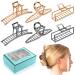 6 Pack Large Metal Hair Claw Clips - Non-slip Gold & Silver Fashion Accessories for Women - Buy Online on SooperMarket.com