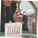 WOFASHPURET Storage Rack Rack for Display Eyelash Holder Eyelash for Extensions Makeup Holder Eyelash Rack Pink Extend Acrylic Marble 14.5x4.5cm - Buy Online on SooperMarket.com