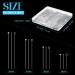 1000-Piece Stainless Steel Eye Pins for DIY Jewelry Making - Silver Color, 20/30/40/50mm Sizes - Buy Online on SooperMarket.com