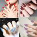 JSRQT Solid Glitter Color Full Wraps Nail Polish Stickers 8 Sheets Nail Art Polish Decals Tips Self-Adhesive Nail Polish with Nail Files Nail Strips Bright Pink Nail Wraps Nail Art Designs for Women - Buy Online on SooperMarket.com