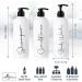 Alora 16oz Reusable Shampoo and Conditioner Bottles - Set of 3 - White - Easy to read Lettering - Pump Bottle Dispenser for Shampoo Conditioner Body Wash - Empty Plastic Refillable Containers Set of 3 White - Buy Online on SooperMarket.com