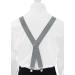axy Men's 35mm Wide Suspenders with 4 Strong Clips | Women's Grey X-Shape Suspenders - International Shipping Available - Buy Online on SooperMarket.com