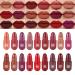 LSxia 18 Colors Capsule Pills Lipstick Mini Lip-Stick Set  Long Lasting Mini Matte Lipstick Lip Stain Lip Tint - Labiales Mate 24 Horas Originales  Cute Dark Red Matte Lipsticks Set for Women