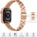 OMIU Thin Band Compatible with Apple Watch - Premium Stainless Steel Metal Replacement Wristband for iWatch 38mm/40mm/41mm - Rose Gold - Adjustable Strap for Women and Men - Buy Online on SooperMarket.com