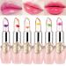 Petansy 6 Pack Crystal Jelly Flower Lipstick Set - Long Lasting Moisturizing Lip Gloss Kit with Magic Color Change - Nutritious Temperature Lip Balm Set - Buy Online on SooperMarket.com