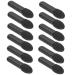 WOONEKY 100pcs Mini Eyeshadow Swab Mascara Wand Foam Eyeshadow Lip Scrub Brush Black Plastic