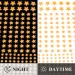 Glow in The Dark Stars Decals 633 Pcs | Luminous Dot 3D Starry Stickers for Ceiling or Wall | Kids Bedroom Decor in Orange - Buy Online on SooperMarket.com