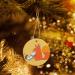 YYHHAOFA Sunflower Seeds and Foxes Picture Christmas Ceramic Round Pendant Decoration - Festive Hanging Ornament for Stores and Homes -2.9 in - Buy Online on SooperMarket.com