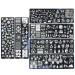 Danlai nail stamping plates manicure template 6 pieces christmas art stamping plates snowflakes Christmas tree picture plates kit salon art decoration for women girls