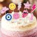 Whaline 40Pcs Preppy Pink Party Cupcake Toppers 10 Designs Paper Cake Decor Cute Cupcake Picks for Y2K Bachelorette Birthday Party Supplies Photo Booth Props - Buy Online on SooperMarket.com