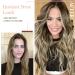 Invisible Wire Hair Extension Clip - Natural Wavy Synthetic Hair, Adjustable Size, 2 Secure Clips, Long Curly Secret Hair Piece - 20 inch Bright Bronde Highlights - Buy Online on SooperMarket.com