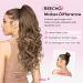 REECHO 24" Ponytail Extension - Claw Clip In Long Curly Wavy Ponytail for Women - Medium Blonde with Highlights - Buy Online on SooperMarket.com
