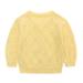 Famuka Baby Cardigan Jacket 12 Months Yellow | Soft Knitted Sweater for Boys & Girls - Buy Online on SooperMarket.com