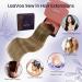 LAAVOO Real Hair Extensions 55cm - Brown Blonde Balayage Ombre Tressen 100g | Human Hair Bundles for Sew-In | Premium Quality - Buy Online on SooperMarket.com