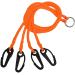 SF 4 Arm Crab Trap Harness with Heavy Duty Metal Hooks for Sailing Fishing Crabbing Blue Crabs 1 Pack/Plastic Snap Red Trap Harness