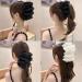 LONGLUAN Bow Bubble Clips Chiffon Silk Bubble Bow Hair Claw Jaw Clip Layered Bubble Mesh Tulle Fluffy Hair Clips Large Claw Clips for Thick Hair (2pcs-B) - Buy Online on SooperMarket.com