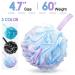 Sunnyray 6 Pcs Back Scrubber & Soft Mesh Loofah Set - Long Wooden Handle, Body Shower Brush, Bath Pouf for Men & Women - Buy Online on SooperMarket.com