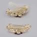 Minimalist CZ White Pearl Hair Clips with Champagne Brown Crystal Barrettes - Handmade Bridal Hair Accessories for Women and Teens - Buy Online on SooperMarket.com