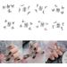 10Pieces Butterfly 3D Alloy Butterfly Silver Butterfly Rhinestones For Acrylic Nails - Buy Online on SooperMarket.com