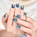 Buy iMABC Blue Metallic Press On Nails - Medium Squoval Reusable Fake Nail Art for Women & Girls | Perfect for Home Office & Parties - Buy Online on SooperMarket.com