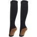 ZLXHDL compression socks with zipper 2 pairs of toes compression stockings for men and women open compression socks for women. (S/M) S-M black
