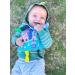 Baby Jack & Co 8x8 Learning Lovey San Diego California Tag Toy | USA Cities & Shapes | Soft & Safe Crinkle Toy for Babies | BPA-Free with Stroller Clip - Buy Online on SooperMarket.com