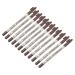 Mikinona 12pcs Eyebrow Pencil with Brush Eyebrow Pen Easy Coloring Brow Pencil Cosmetic Pencils Wood