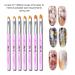 Professional 7-Part Nail Art Brush Set with Nail Shaver - Perfect for Gel & Acrylic Nail Designs - Buy Online on SooperMarket.com