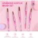 Saviland 5 PCS Kolinsky Acrylic Nail Brush Set - Professional Brushes for Acrylic Nails - Pink Nail Brushes for Acrylic Powder & Liquid Extension - Size 4/8/10/14/16 - Buy Online on SooperMarket.com