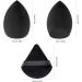 Make Up Sponge Set with Powder Puff Triangle 6 Pieces Makeup Sponges Beauty Sponge Black for Blending Liquid Foundation Powder Reusable Soft Powder Puff - Buy Online on SooperMarket.com