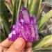 Beautiful Purple Flame Aura Stone Quartz Crystal Cluster Specimen Home Decoration Full of Texture - Buy Online on SooperMarket.com