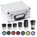 CelticBird 1.25" Eyepiece and Filter Set with a Carry Case-Telescope Accessory Kit (13 Piece) - 5pcs Plossl Eyepieces & 5pcs Color Filters & a 2X Barlow Lens & a Moon Filter & a Polarizing Filter 13Piece
