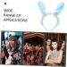 PLAFOPE Rabbit Ear Headband Bunny Ears Hair Clip Party Headband for Women Cartoon Rabbit Headband Party Headband for Adults Rabbit Ear Hairband Pvc Rain Wire. Plastic Floor. Satin Cloth - Buy Online on SooperMarket.com